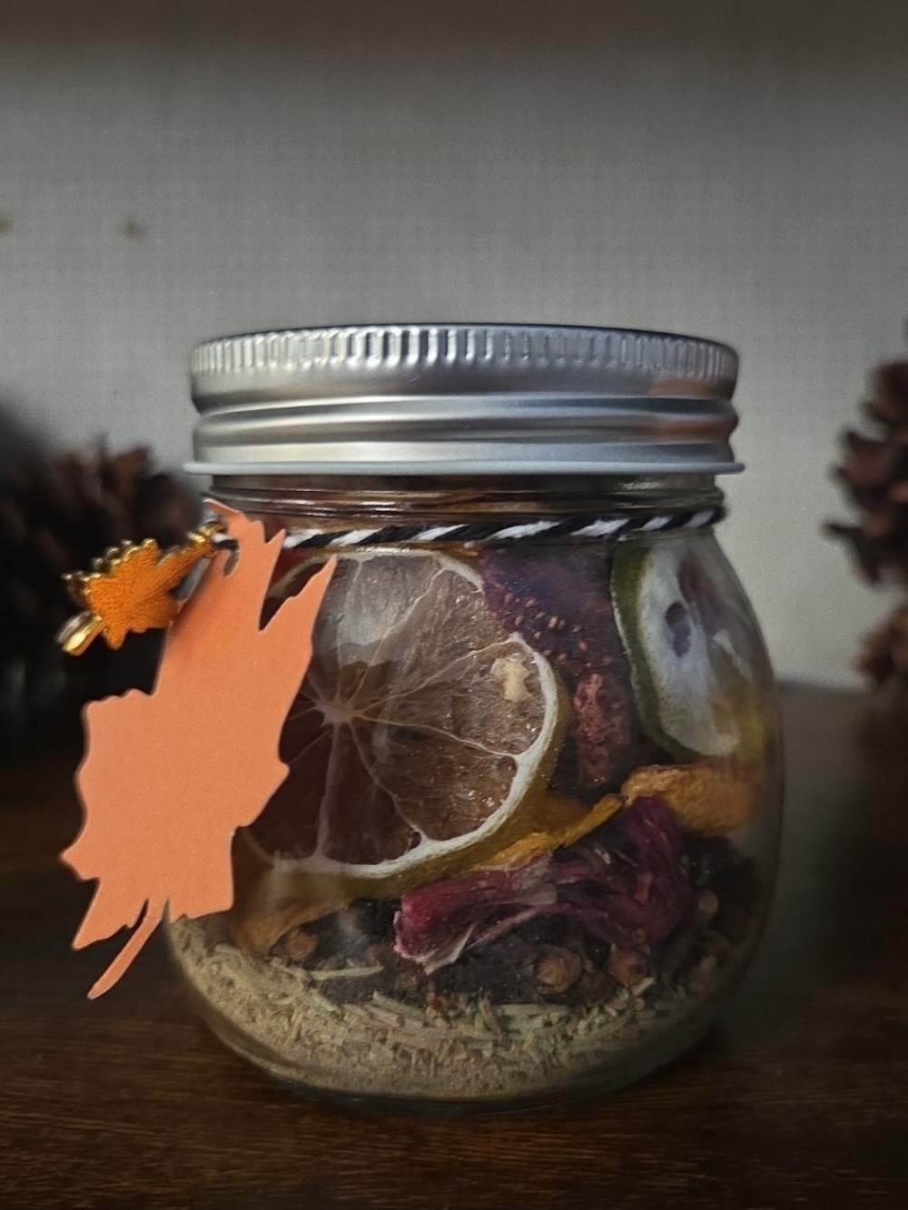 Handmade Fall Mason Jar Simmer Pot Kit | Homemade Dehydrated Fruits & Spices